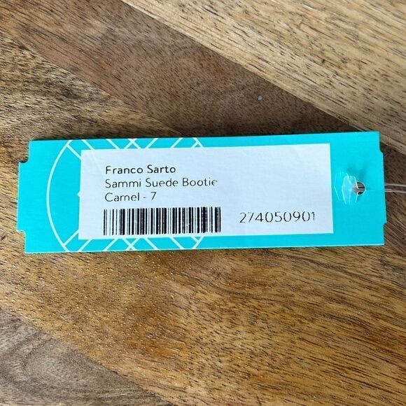 Franco Sarto Sammie Faux Suede Ankle Bootie in Whiskey Tan. Size 7. NWT! - Picture 16 of 16